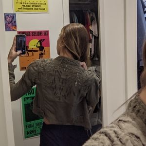 army green free people jacket